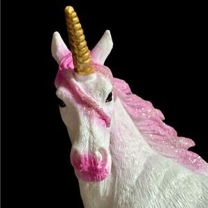 Mojo Pink Unicorn Figurine Mythical Creature Pink White Sparkly Toy